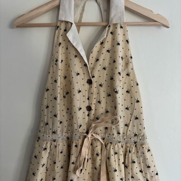 MAEVE Cream Bee Sleeveless Collared Mini Dress Size 2 - Picture 3 of 7